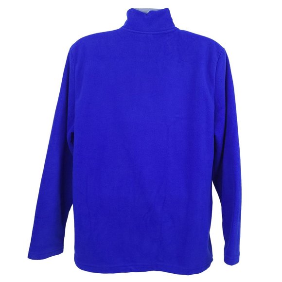 Knocker Polar Fleece Jacket Full Zip Mens Sz L Blue Long Sleeve Pockets - Picture 3 of 9